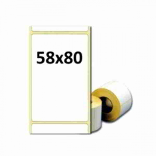 Термоэтикетки 58х80 мм ЭКО (диаметр втулки 40 мм по 300 этикеток