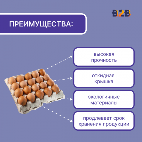 Упаковка для куриных яиц 20 ячеек (картон)